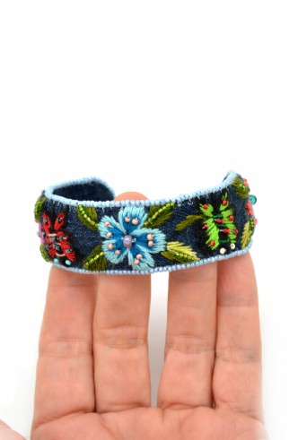 Denim Butterfly Cuff Denim Butterfly Cuff